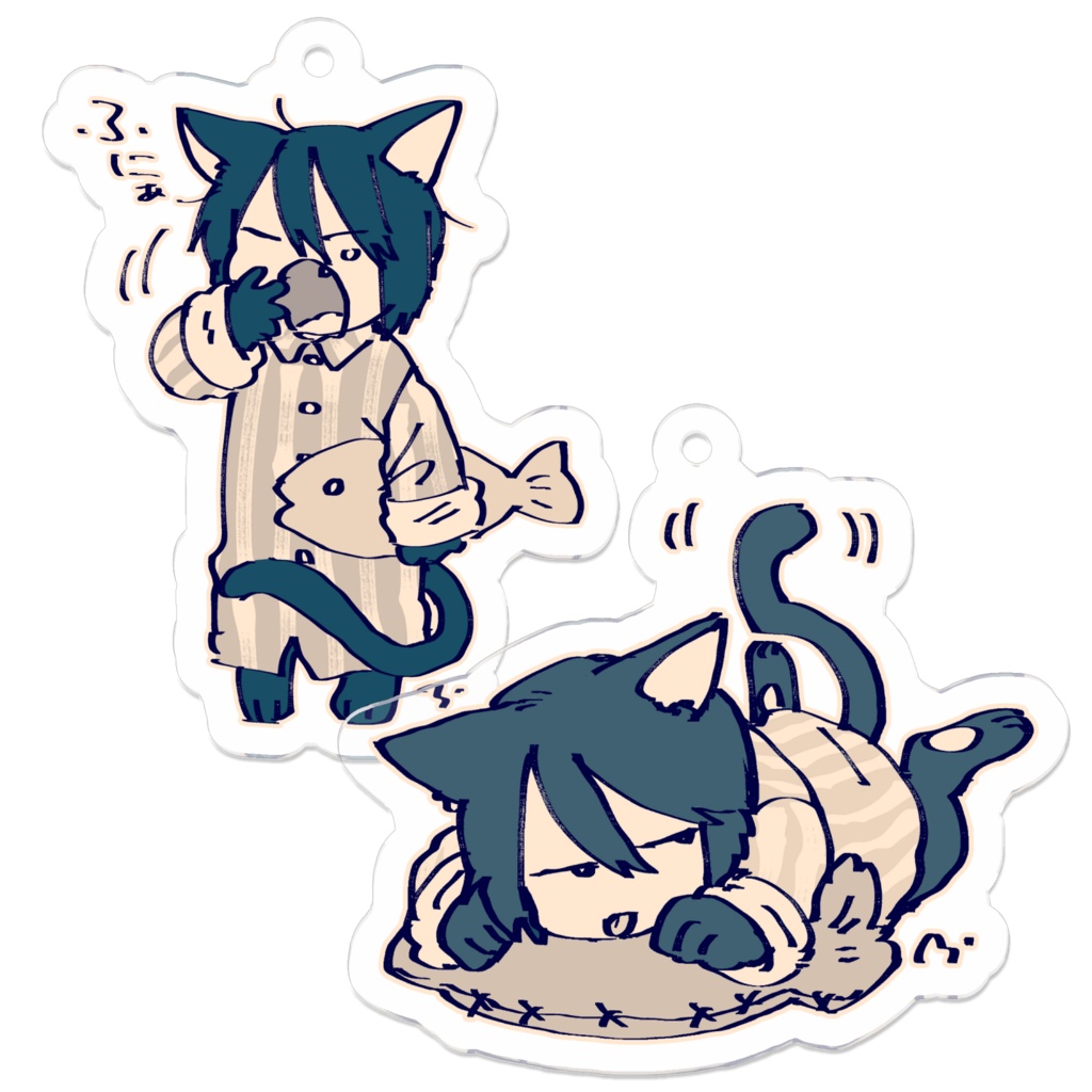 【ねこげりすけ2種】アクリルキーホルダー