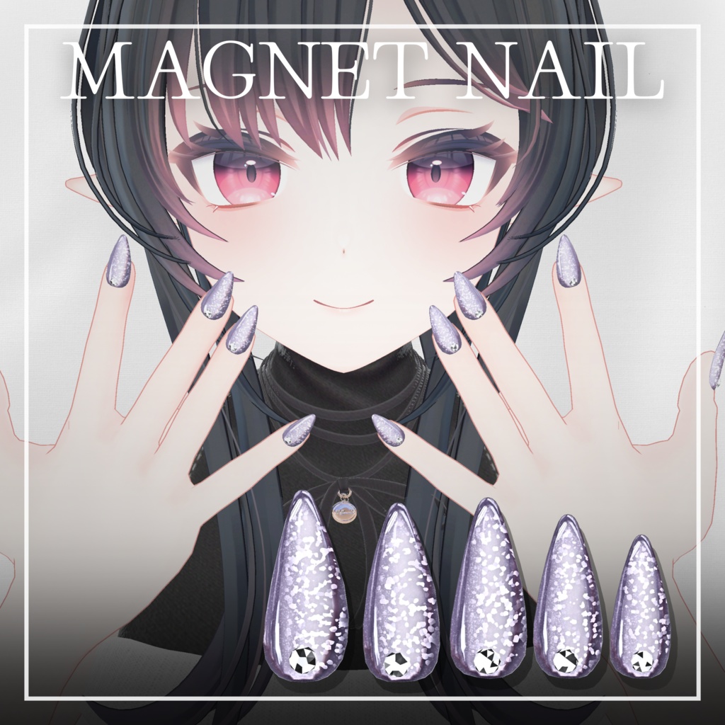 【無料】ルキフェルちゃん、うるるちゃん対応マグネットネイル