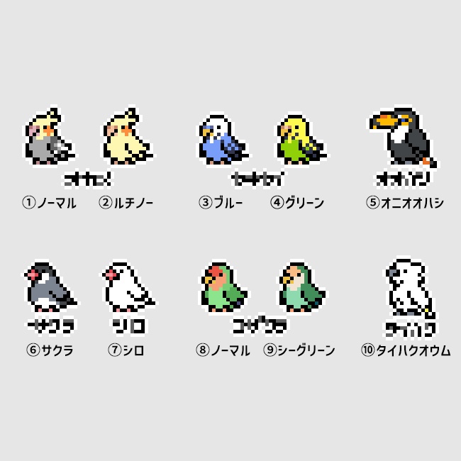 トリさんアクリルキーホルダー