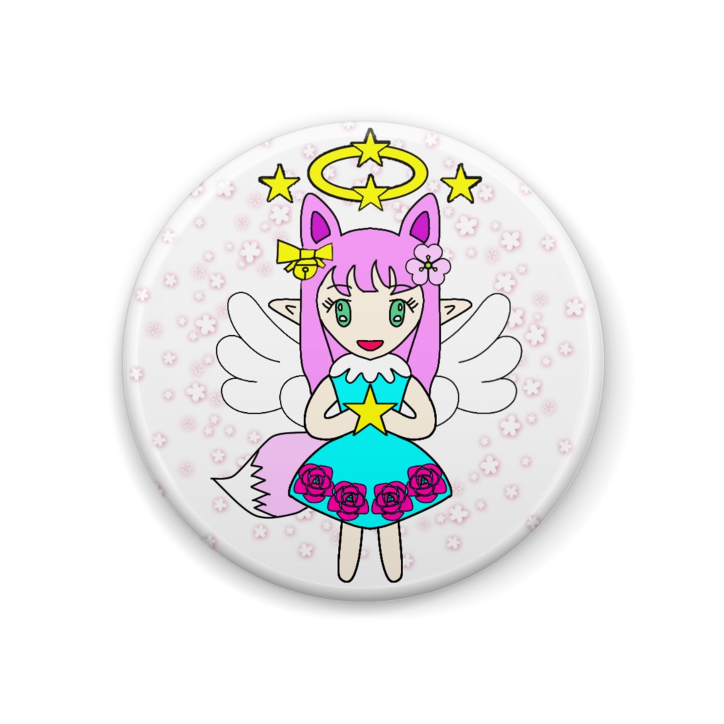 花囲みシャナミ　缶バッジ