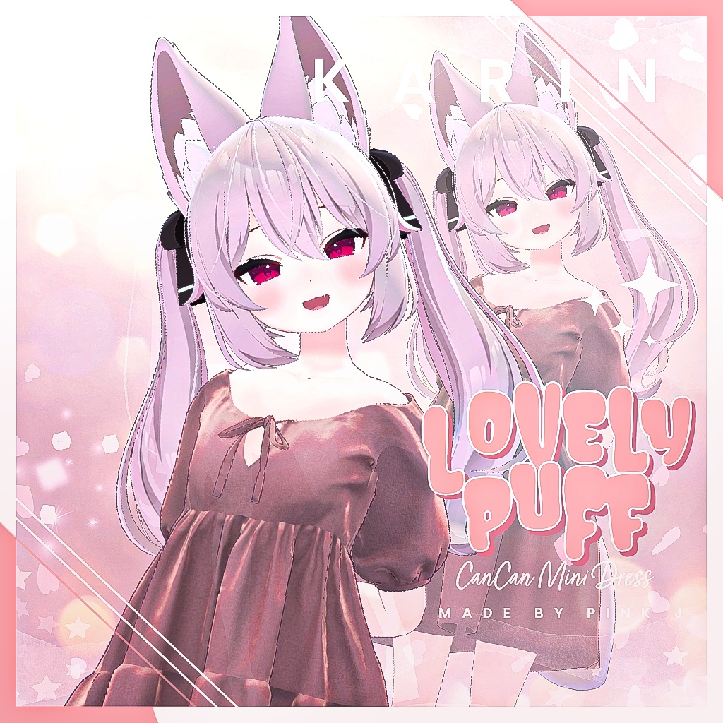 [Karin] Lovely Puff CanCan Mini Dress