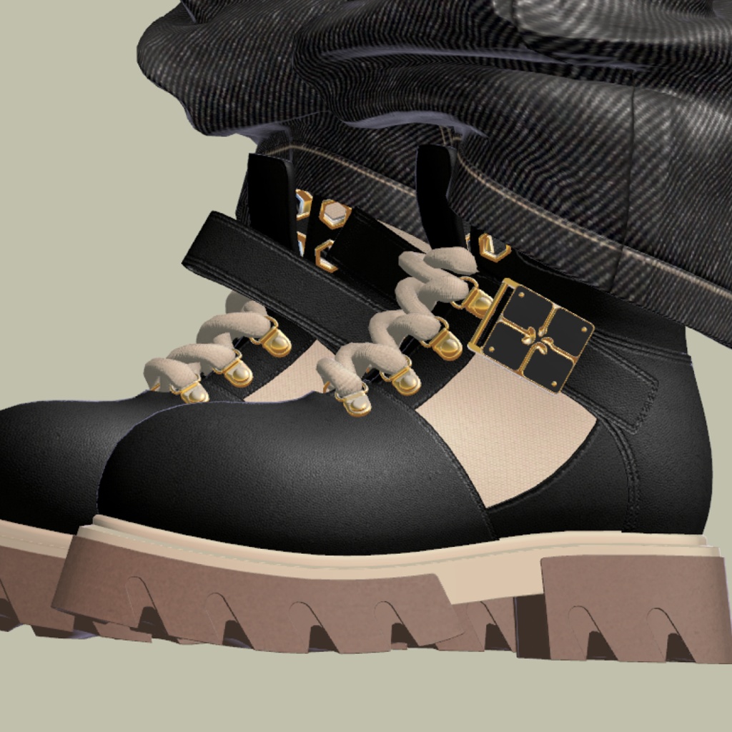 【3D衣装】Multi Pocket Rigid Jeans & Short Boots SET (EasternWindアバター対応)