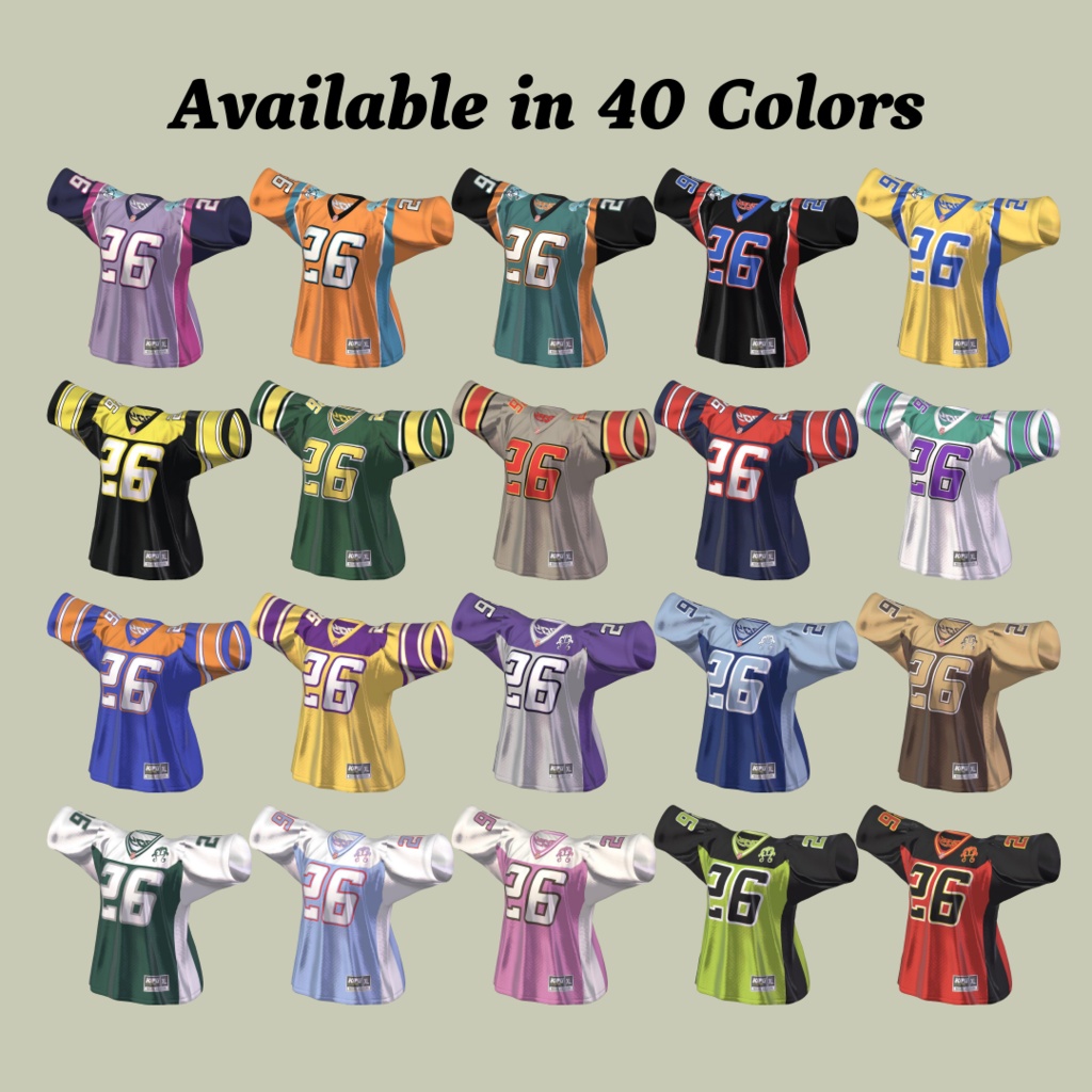 【3D衣装】Throwback Football Jersey(EasternWindアバター対応)