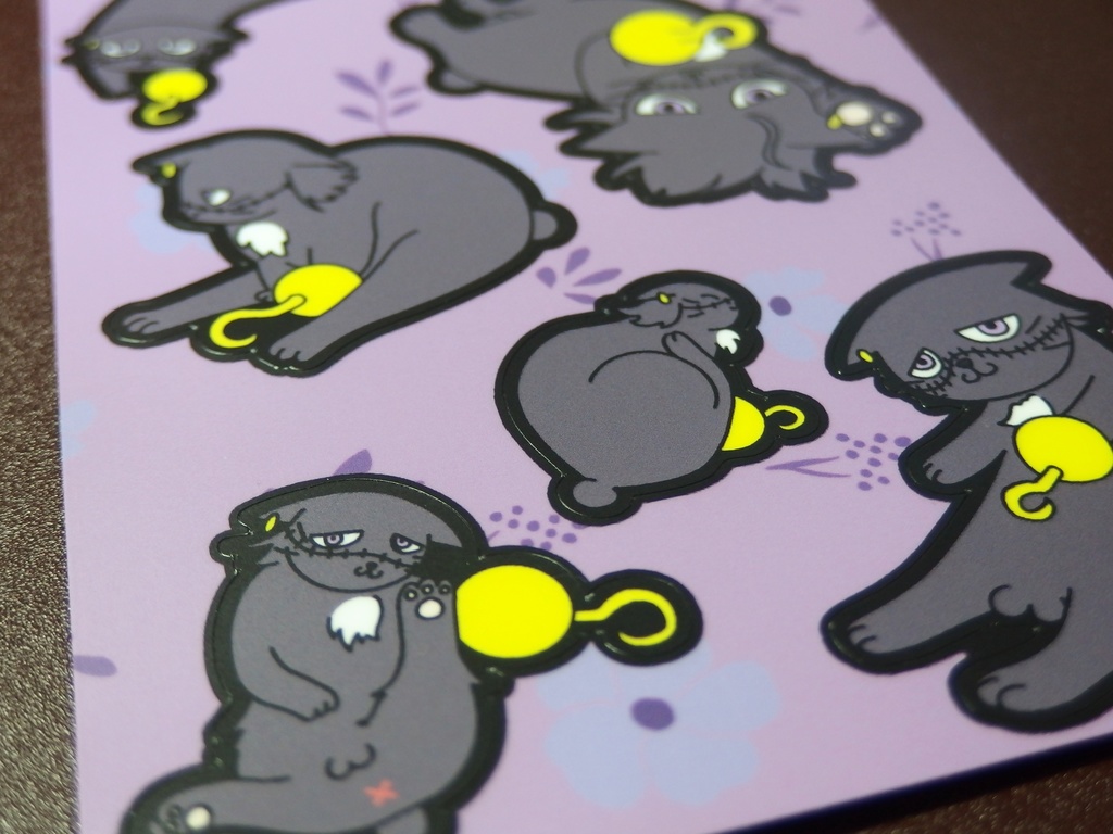 ねこぬこシール クロコダイル