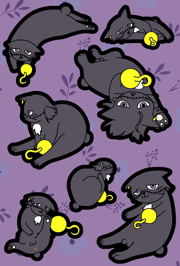 ねこぬこシール クロコダイル