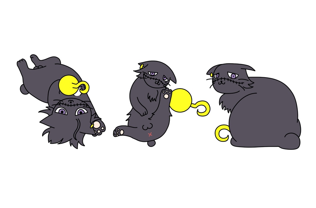 ねこクロコダイルステッカーセット