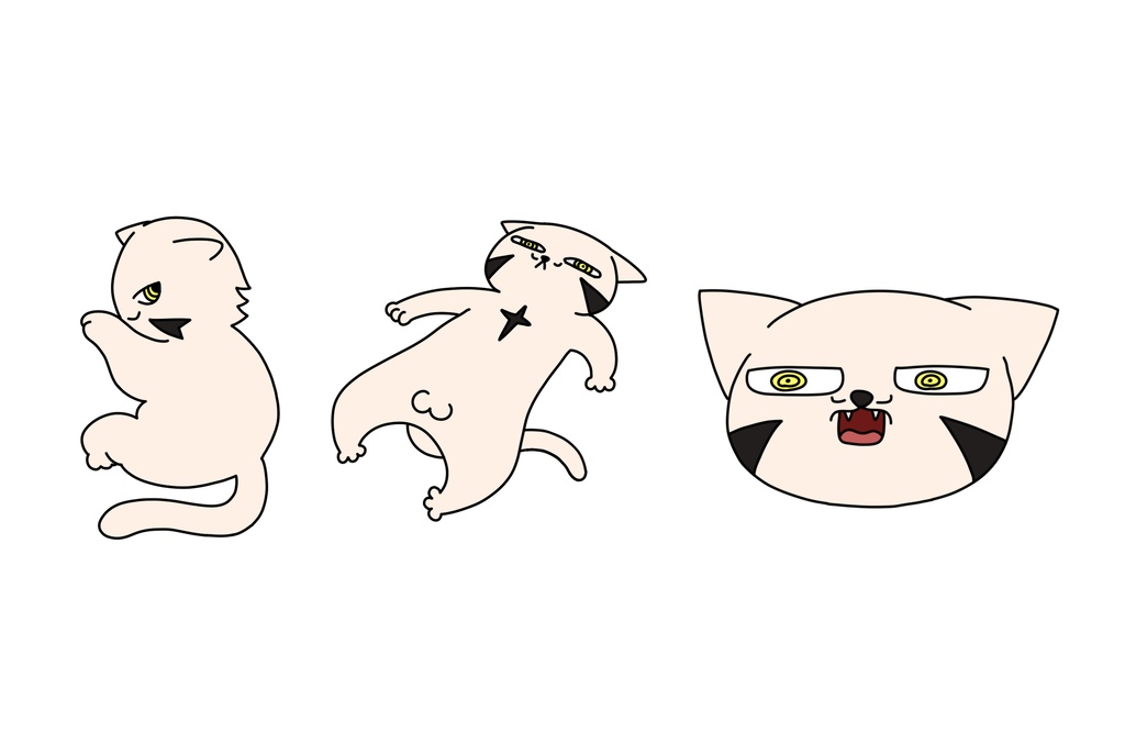 ねこミホークステッカーセット