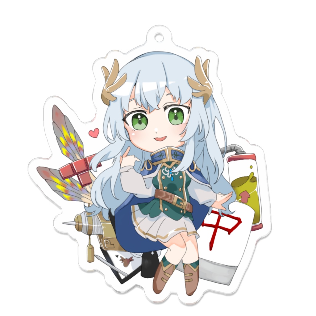 馴鹿ひじきのアクリルキーホルダー