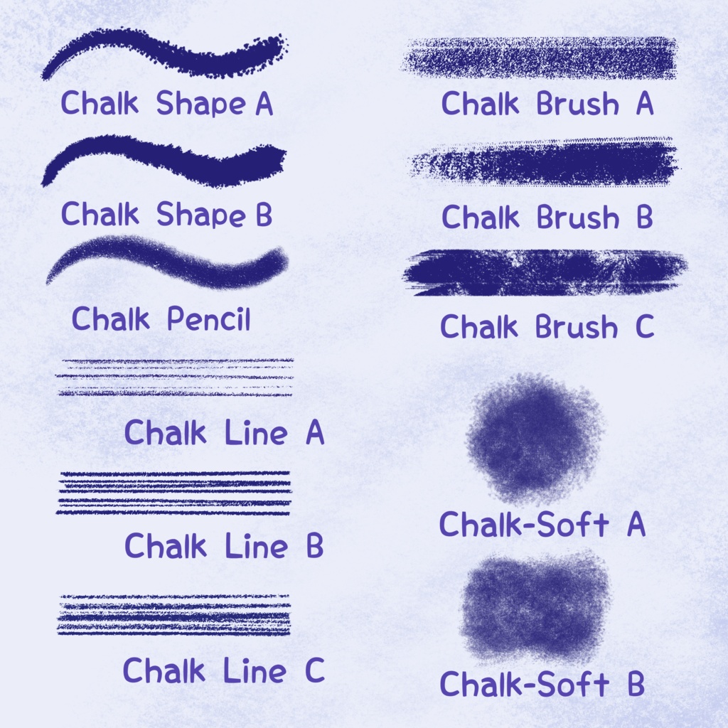 【Procreate】チョークブラシセット【2023/11/16更新】