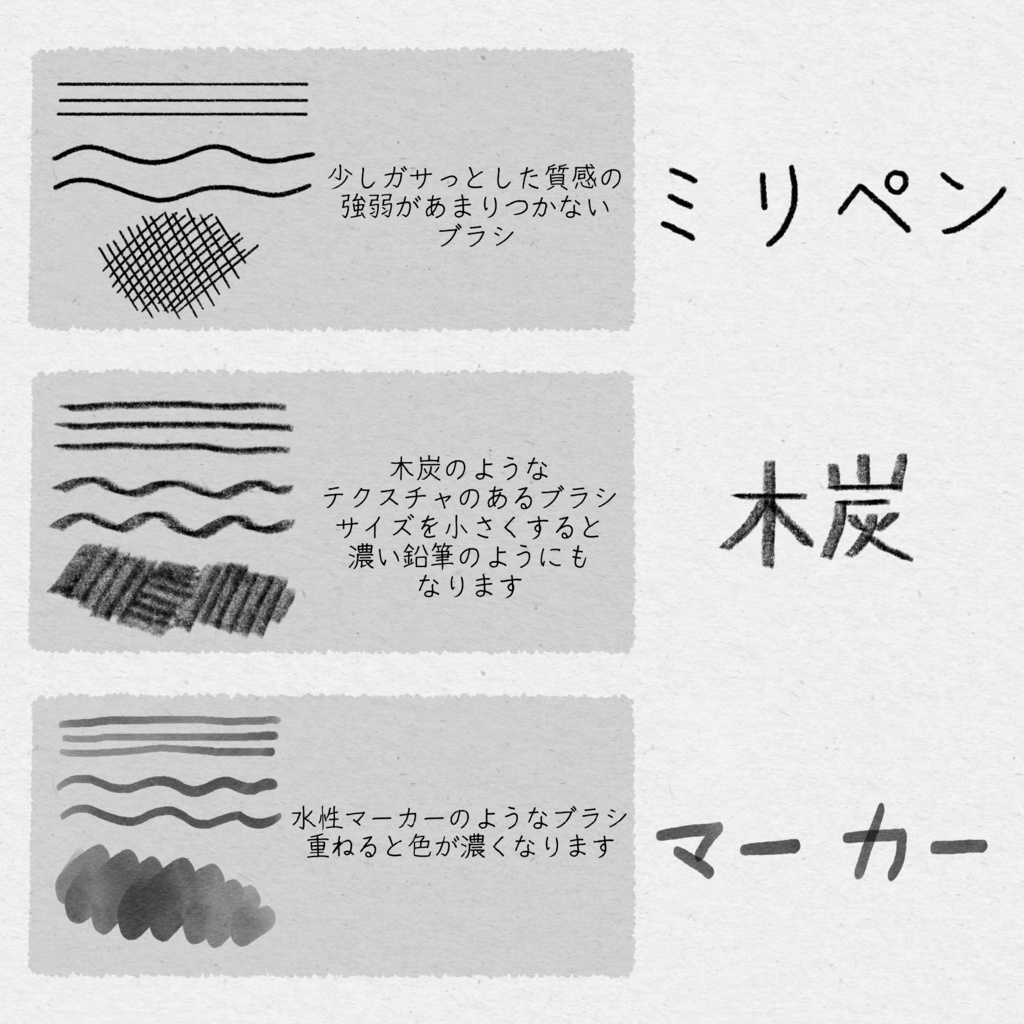 【Procreate】アナログ風画材セット