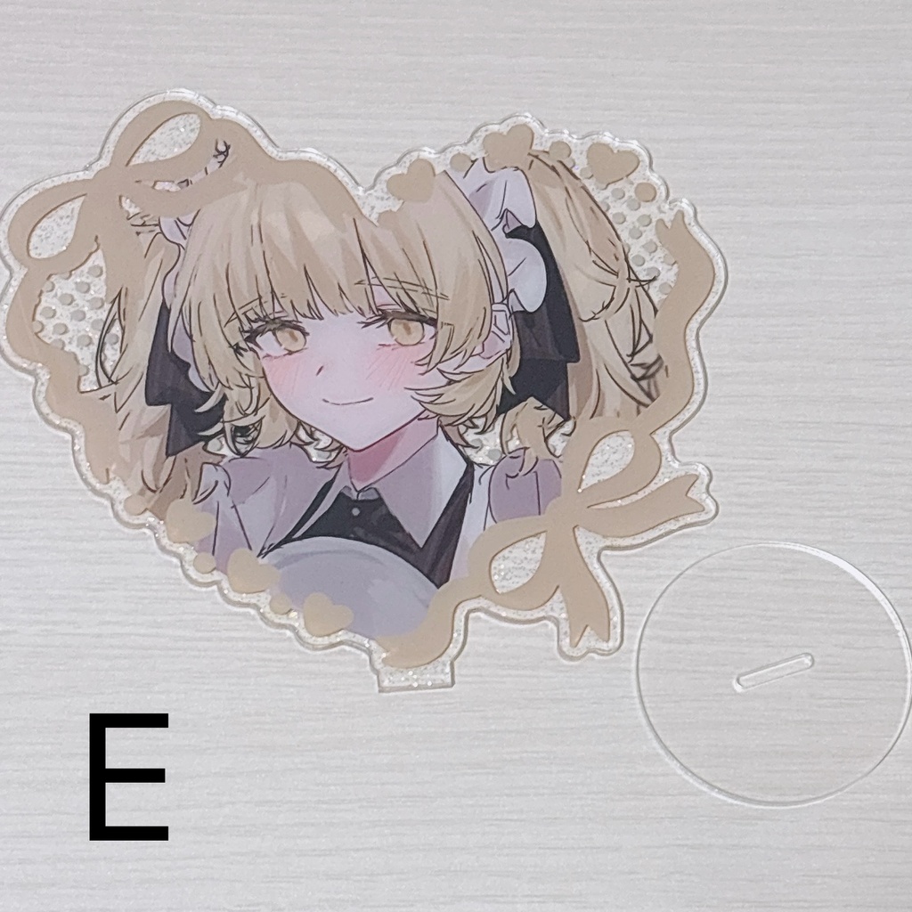 15cmラメ入りハートアクリルスタンド