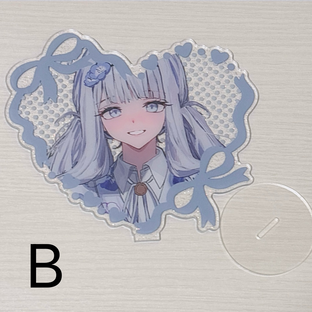 15cmラメ入りハートアクリルスタンド