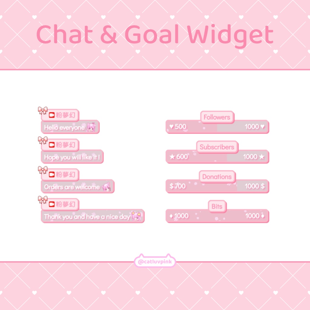 【配信】Fantasy snow - Chat and Goal Widget for Stream | Twitch/Facebook