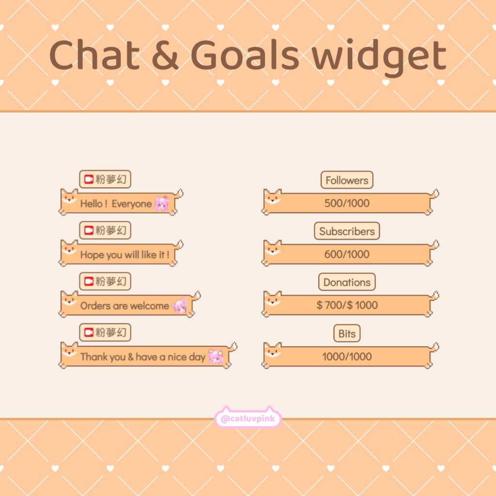 【配信】Fox - Chat and Goals Widget for Stream | Twitch/Facebook