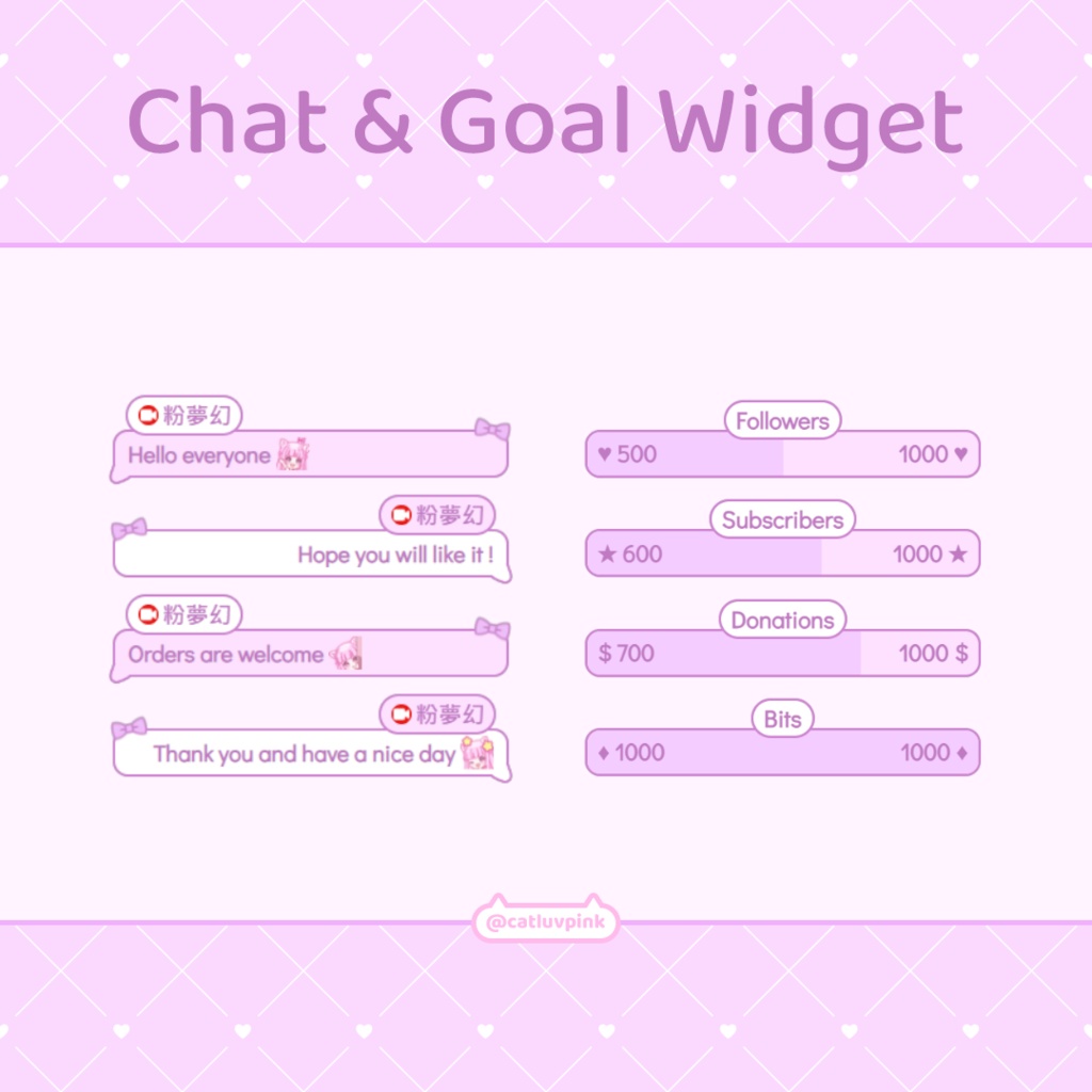 【配信】Bow bubble - Chat and Goal Widget for Stream | Twitch/Facebook