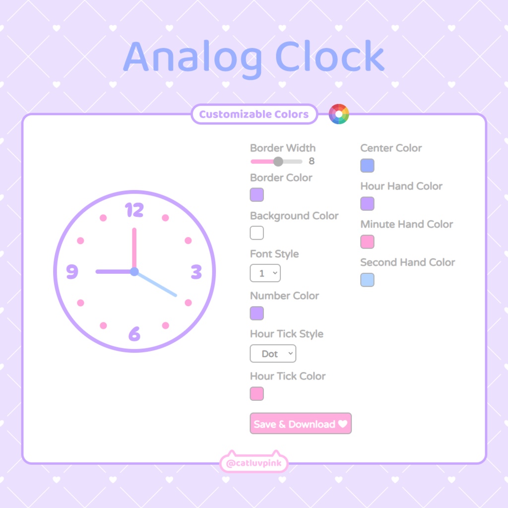 【配信】ガイド時計 Basic - Clock Widget for Stream | Twitch/Youtube/Facebook