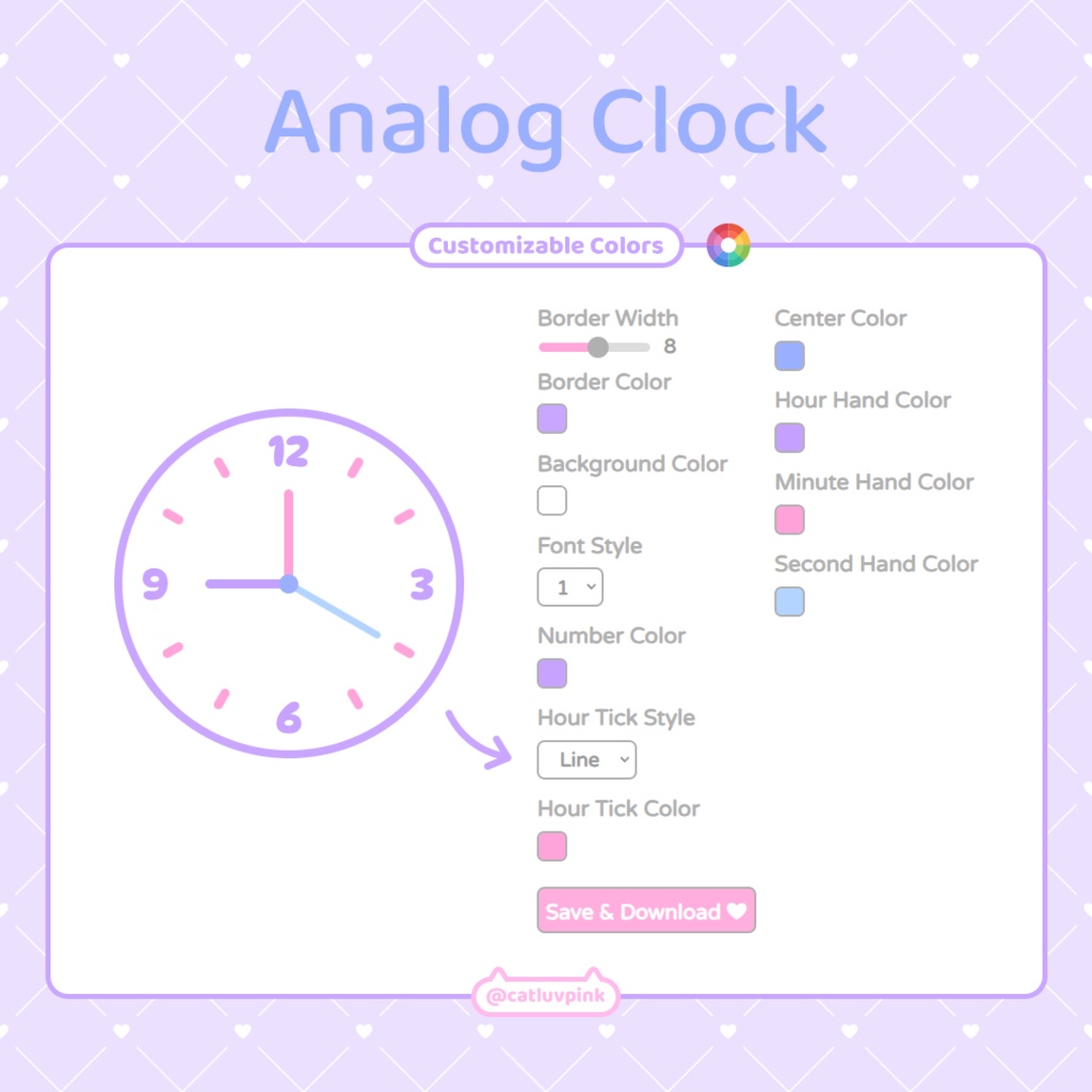 【配信】ガイド時計 Basic - Clock Widget for Stream | Twitch/Youtube/Facebook
