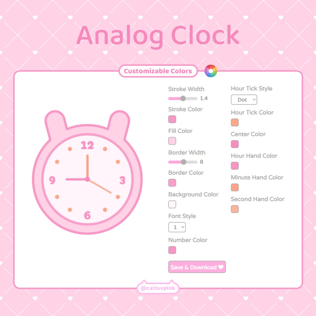 【配信】ガイド時計 Bunny - Clock Widget for Stream | Twitch/Youtube/Facebook