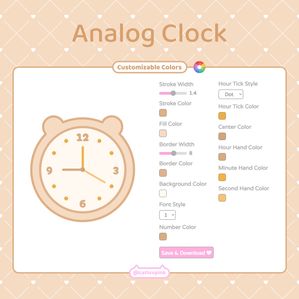 【配信】ガイド時計 Bear - Clock Widget for Stream | Twitch/Youtube/Facebook