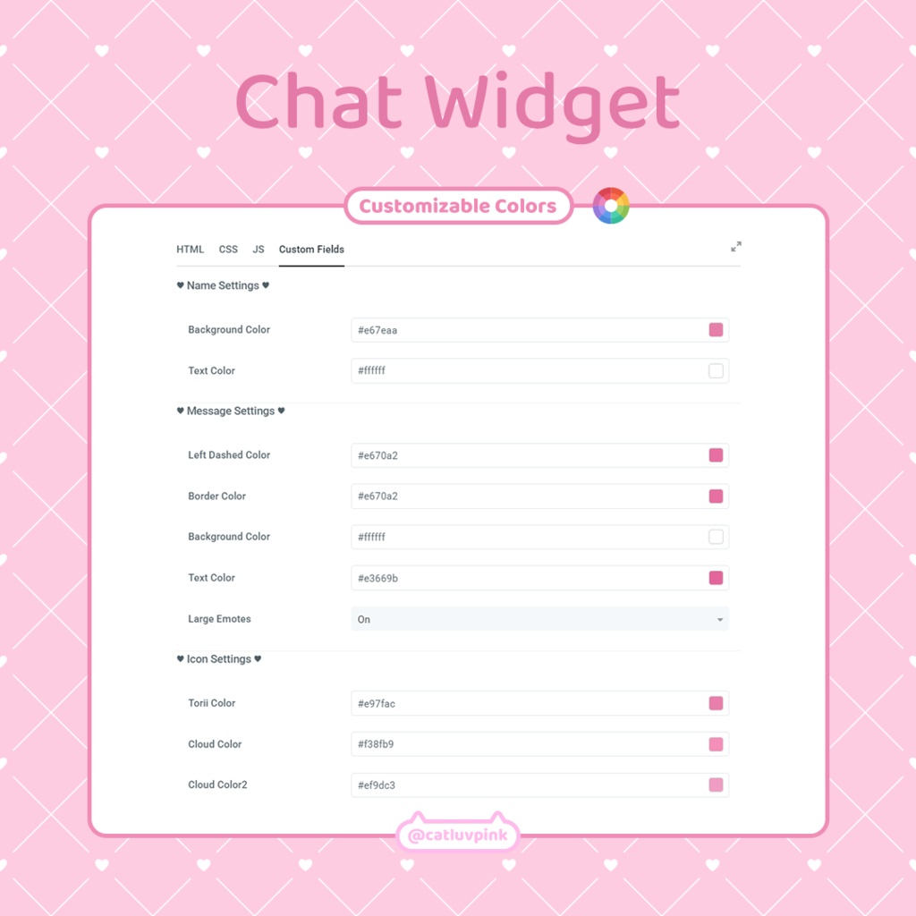 【配信】Japanese style - Chat Widget for Stream | Twitch/Facebook