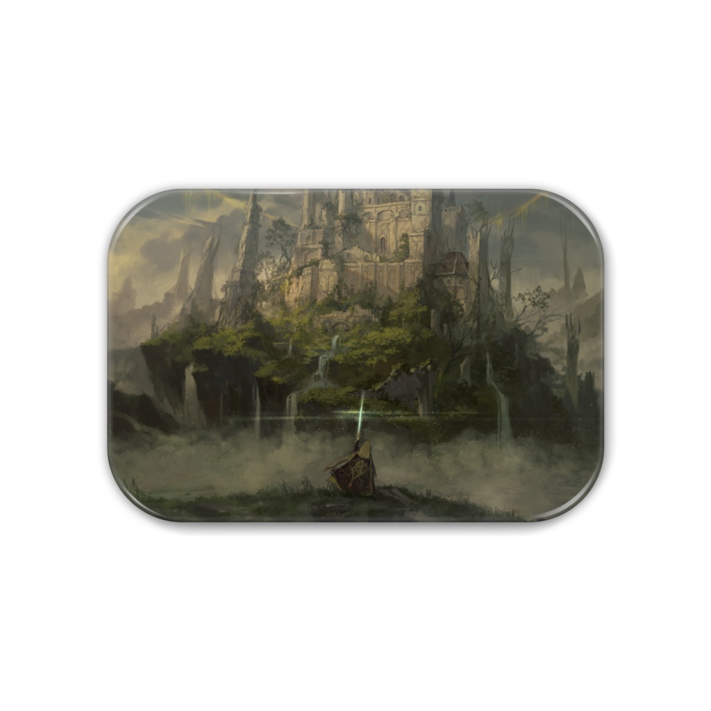 幻の廃墟 角丸缶バッジ