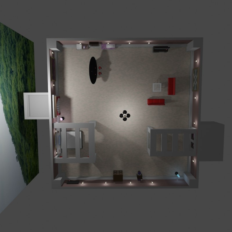 ホテル室内モデリングデータblender用 電化製品・家具・テクスチャ付属