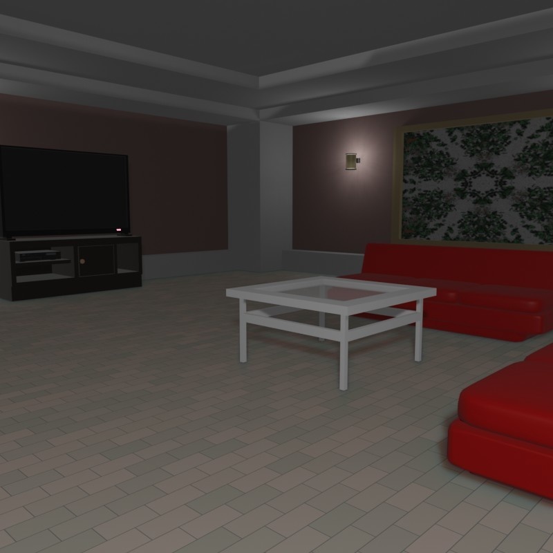 ホテル室内モデリングデータblender用 電化製品・家具・テクスチャ付属