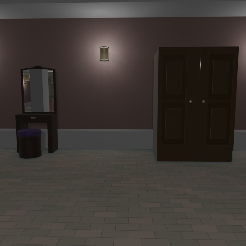 ホテル室内モデリングデータblender用 電化製品・家具・テクスチャ付属