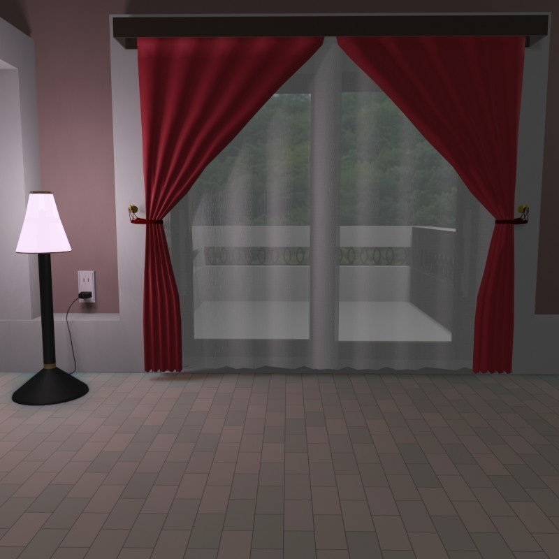 ホテル室内モデリングデータblender用 電化製品・家具・テクスチャ付属