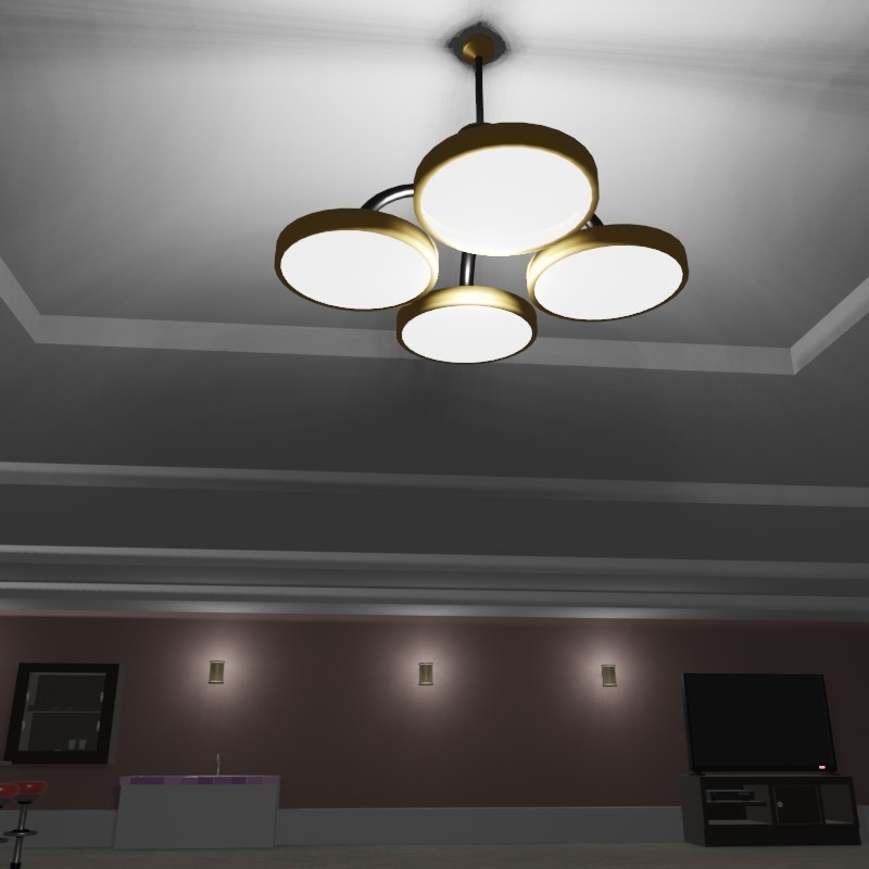 ホテル室内モデリングデータblender用 電化製品・家具・テクスチャ付属