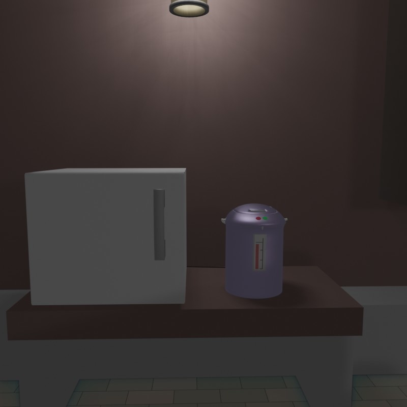 ホテル室内モデリングデータblender用 電化製品・家具・テクスチャ付属