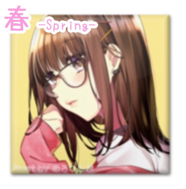 陽向かよ_スクエア缶バッジ(春・夏・冬)