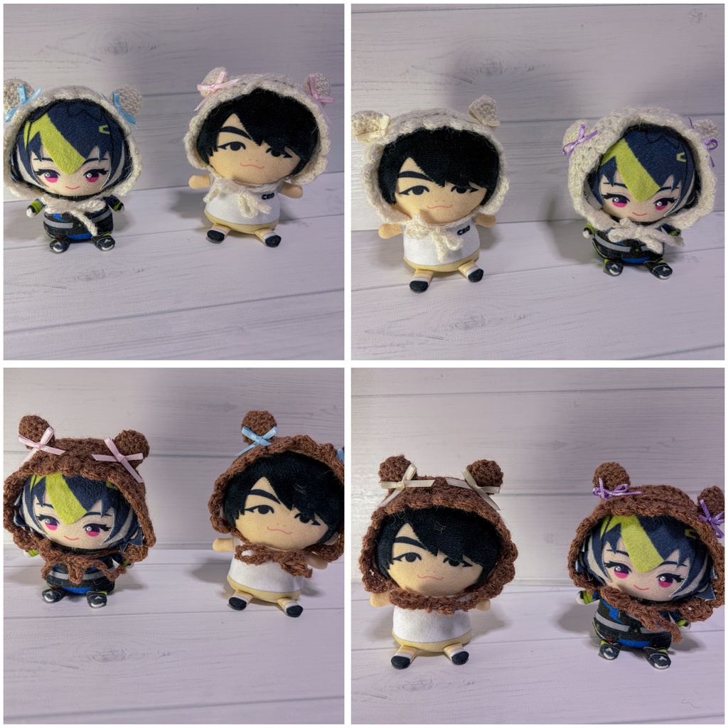 ふわふわくまちゃんボンネット