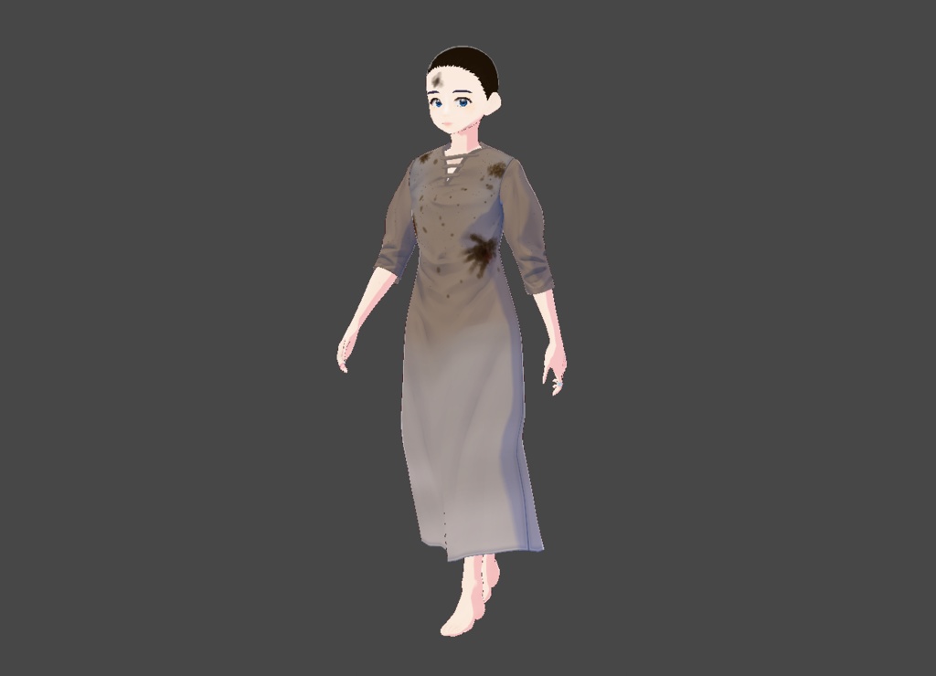 dead robe, zombie, gravedigger, injury medieval dress base