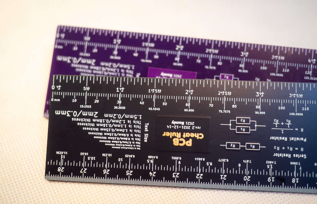 電子工作のお供に Pcb Cheat Ruler ミル Cm 寸尺 定規 Romly Shop Booth