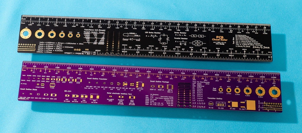 【電子工作のお供に】PCB Cheat Ruler【ミル/cm/寸尺 定規】