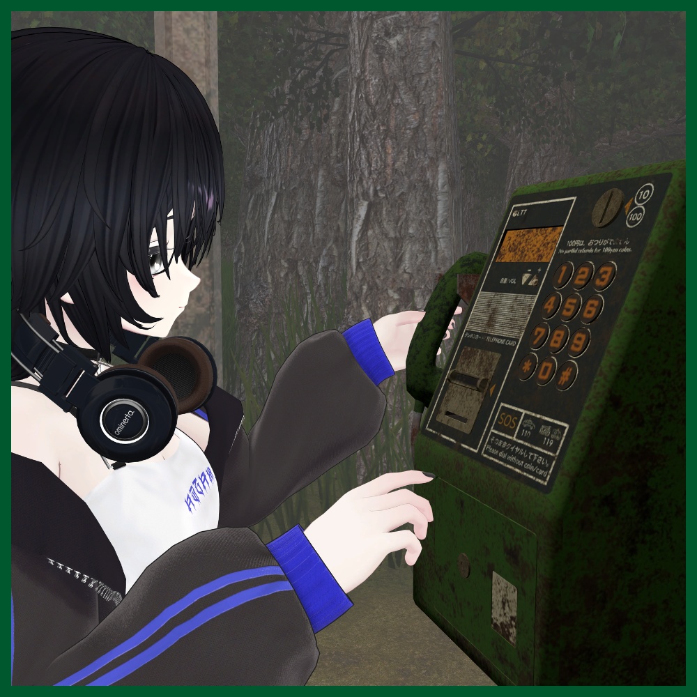 ✨️40%OFF✨️【VRChat向け】ギミック付き公衆電話 / Public telephone Gimmick