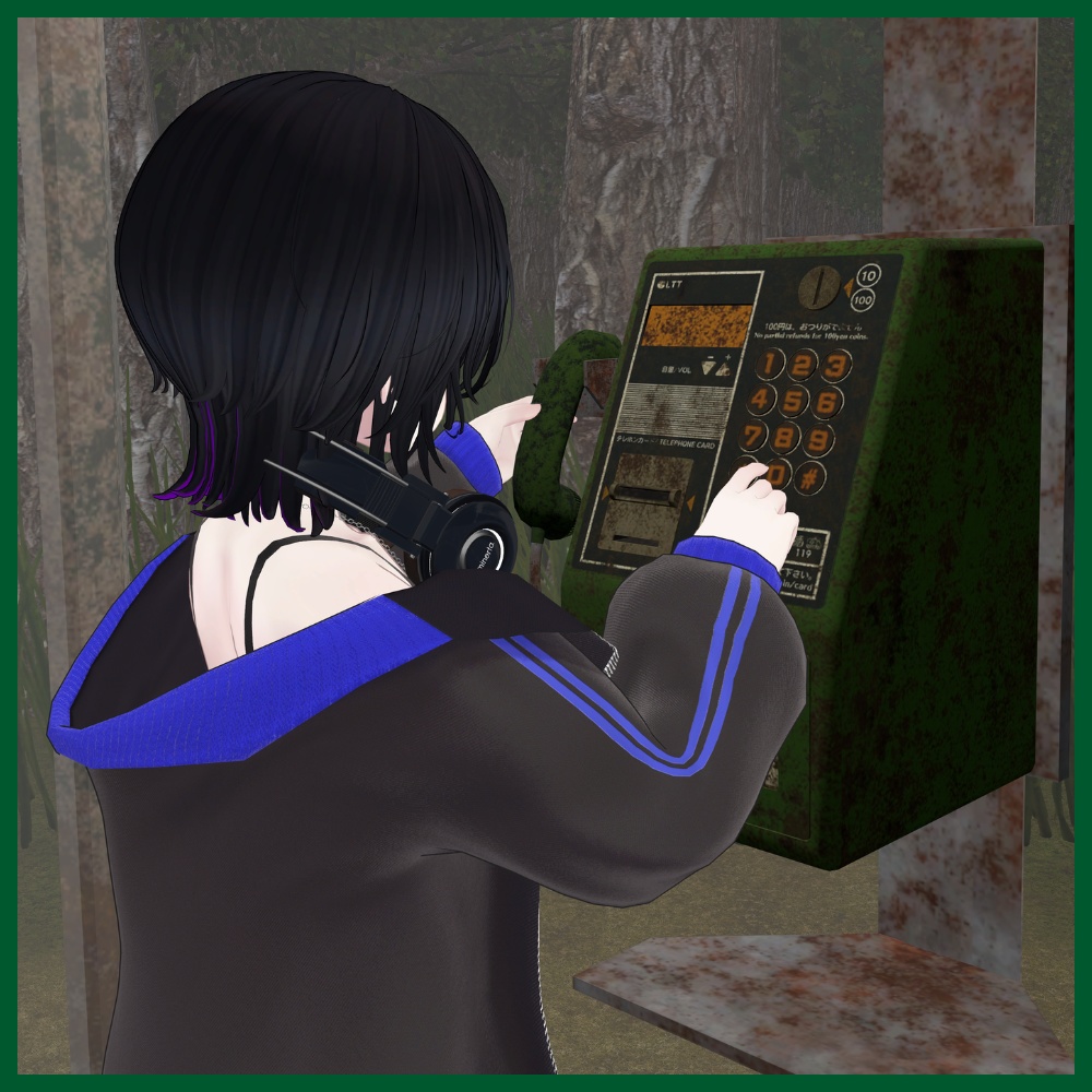 ✨️40%OFF✨️【VRChat向け】ギミック付き公衆電話 / Public telephone Gimmick