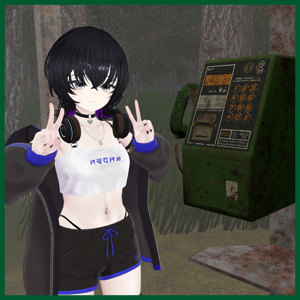 ✨️40%OFF✨️【VRChat向け】ギミック付き公衆電話 / Public telephone Gimmick