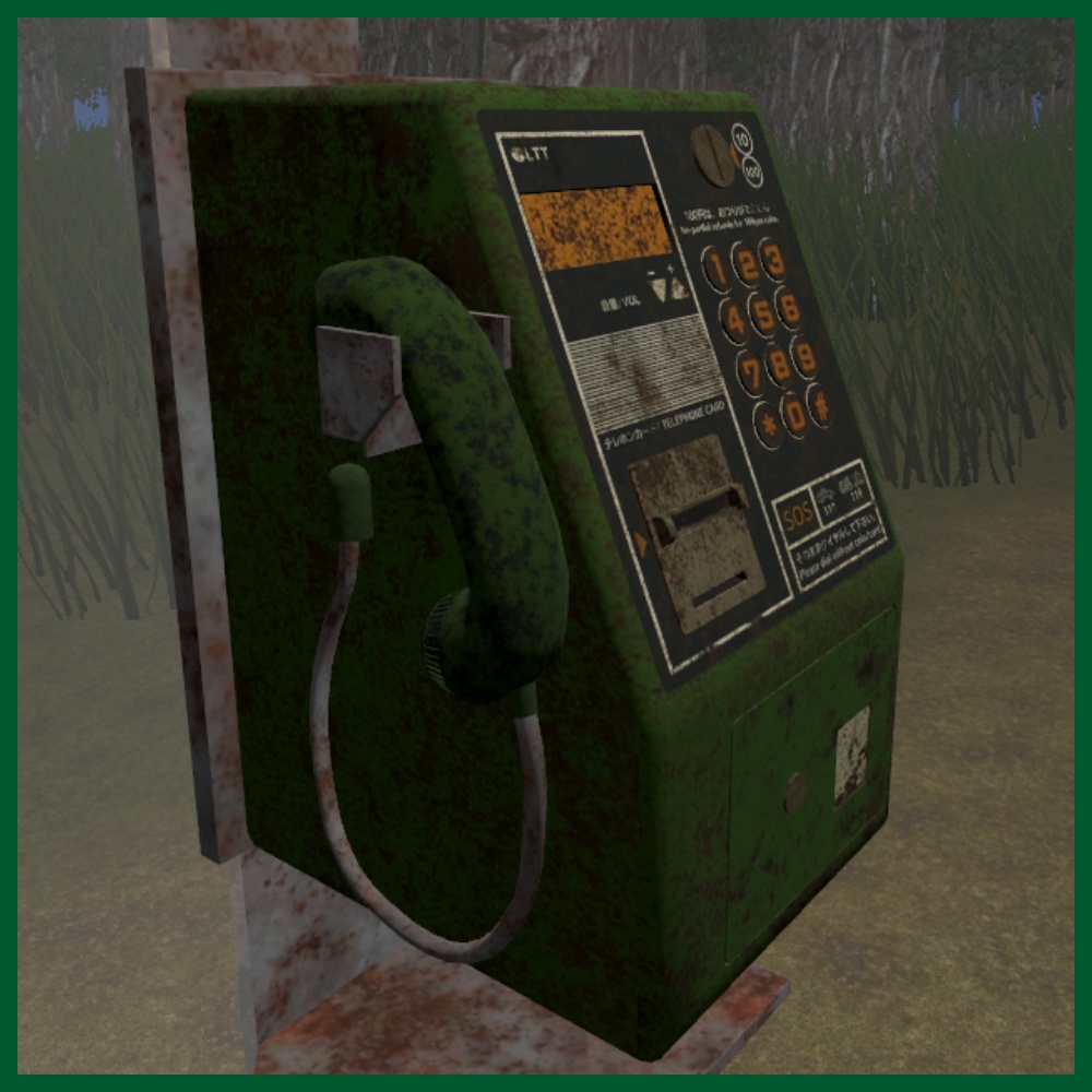 ✨️40%OFF✨️【VRChat向け】ギミック付き公衆電話 / Public telephone Gimmick