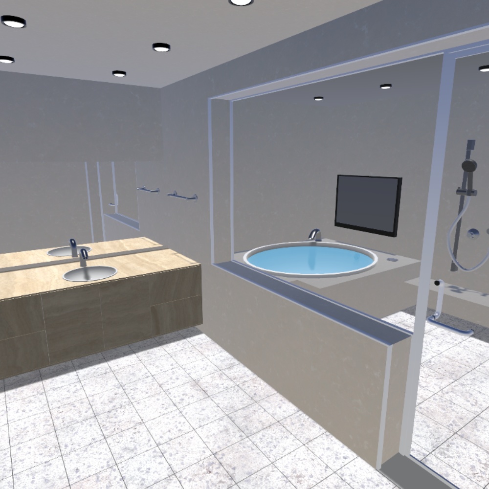 【VRChat向け】高級バスルーム / High Class Bathroom (Vol.3)