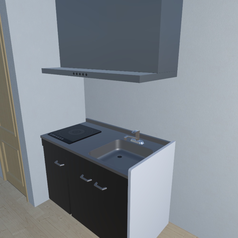 【VRChat想定】ワンルームマンション / Flatroom -Vol.2-