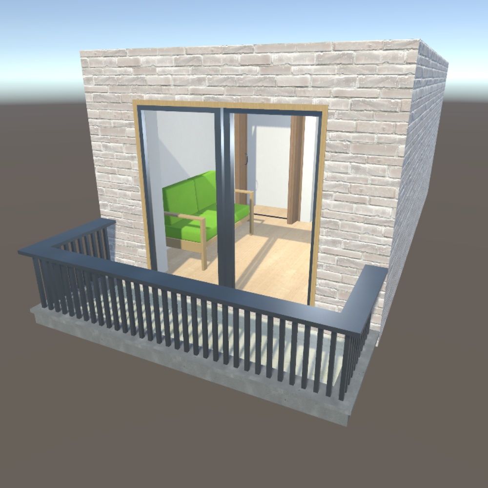 【VRChat想定】ワンルームマンション / Flatroom -Vol.2-