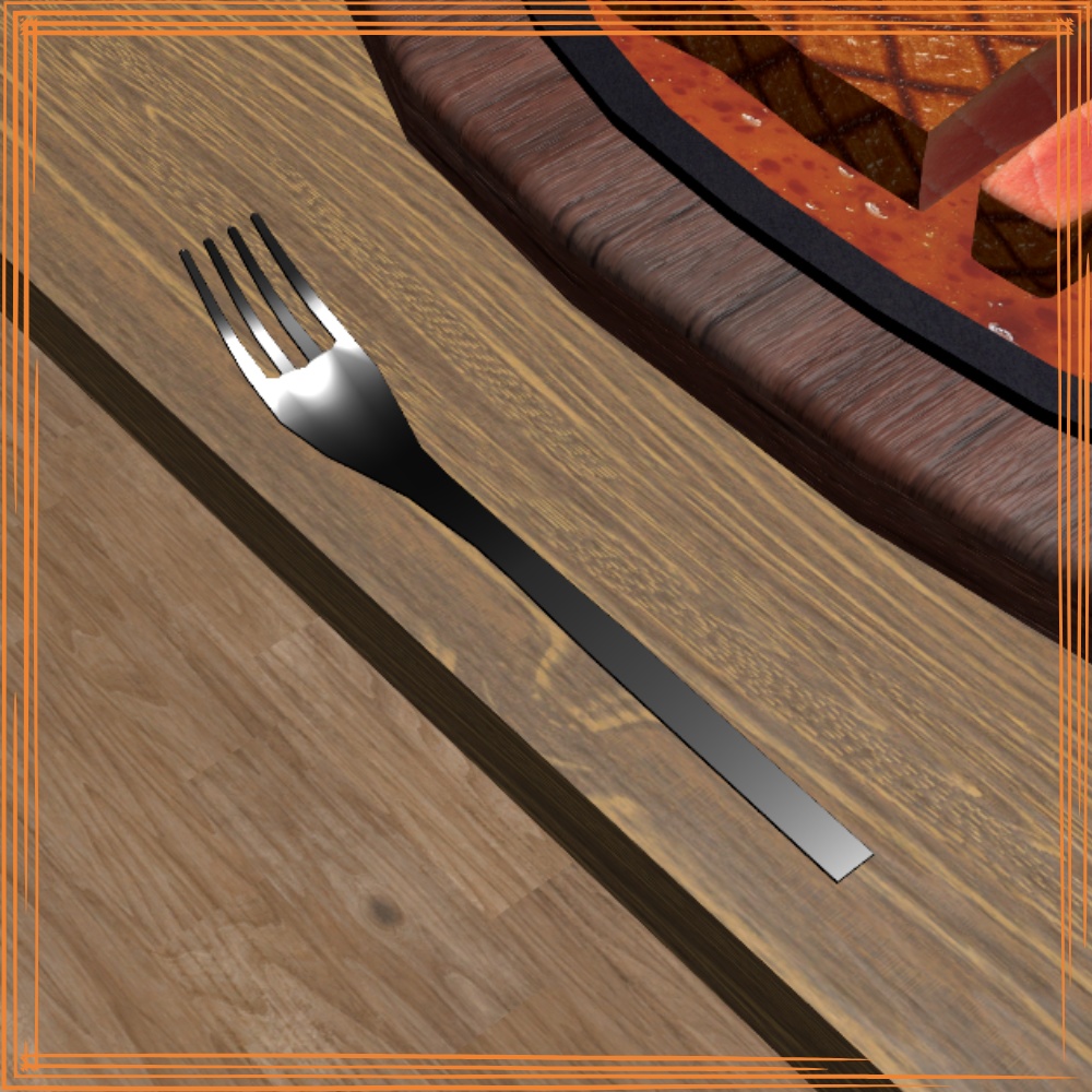 【VRChat想定】食べられる!ステーキセット