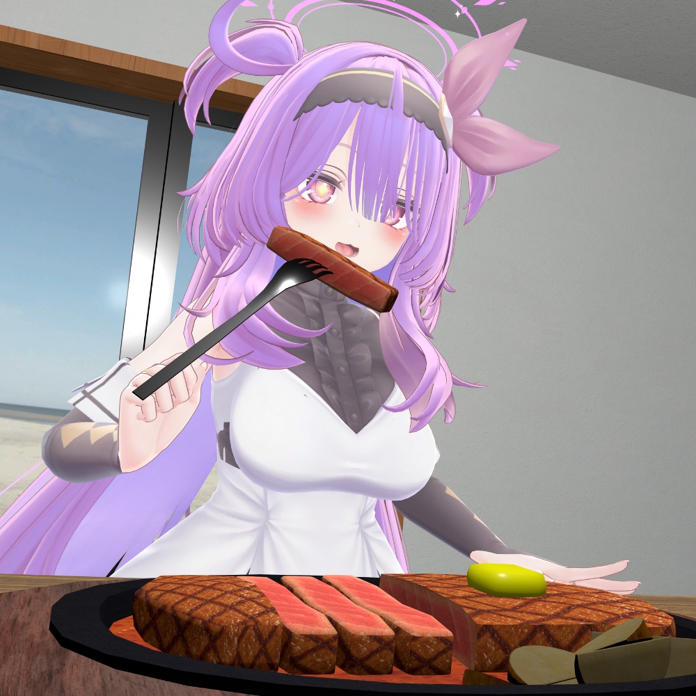 【VRChat想定】食べられる!ステーキセット