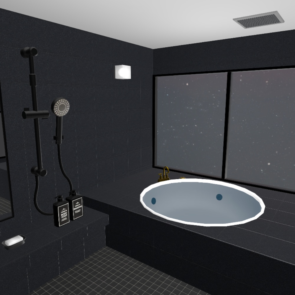 ✨️50%OFF✨️【VRChat想定】洗面所付き高級バスルーム / High Class Bathroom -Vol.5-