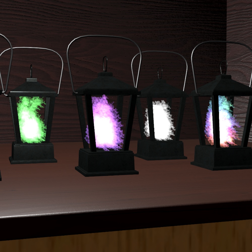 炎の灯るランタン / Lanterns with flames lit