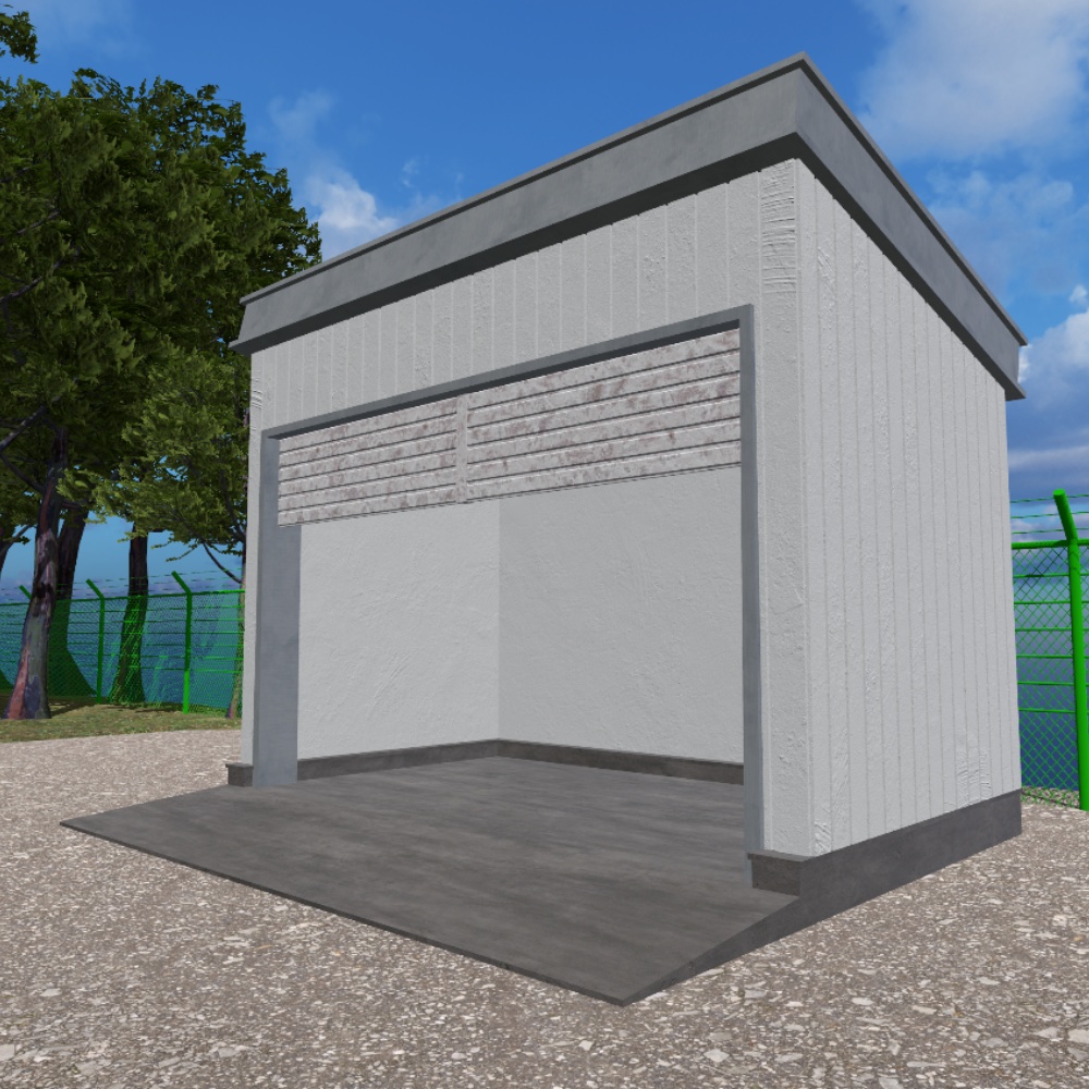 【VRChat想定】プレハブ小屋 / Prefabricated Hut