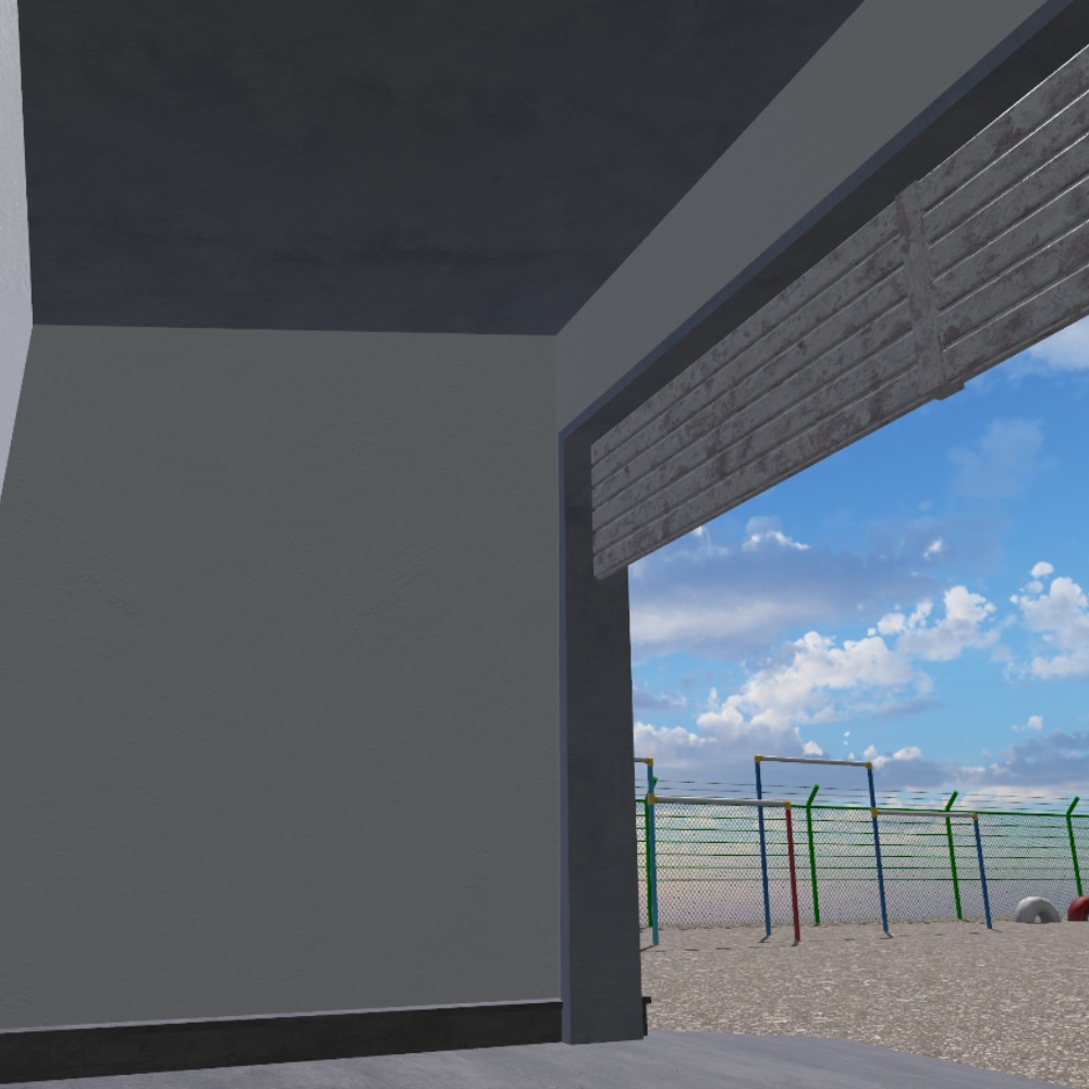 【VRChat想定】プレハブ小屋 / Prefabricated Hut