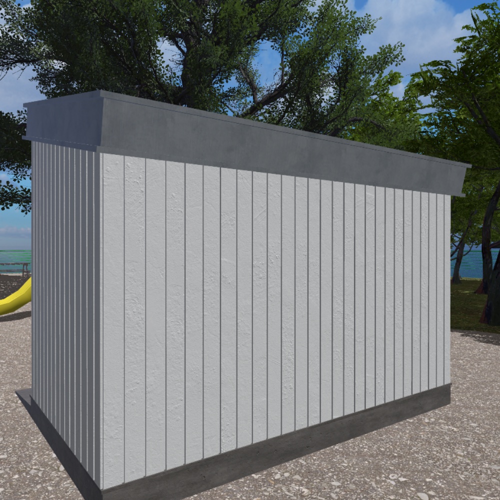 【VRChat想定】プレハブ小屋 / Prefabricated Hut